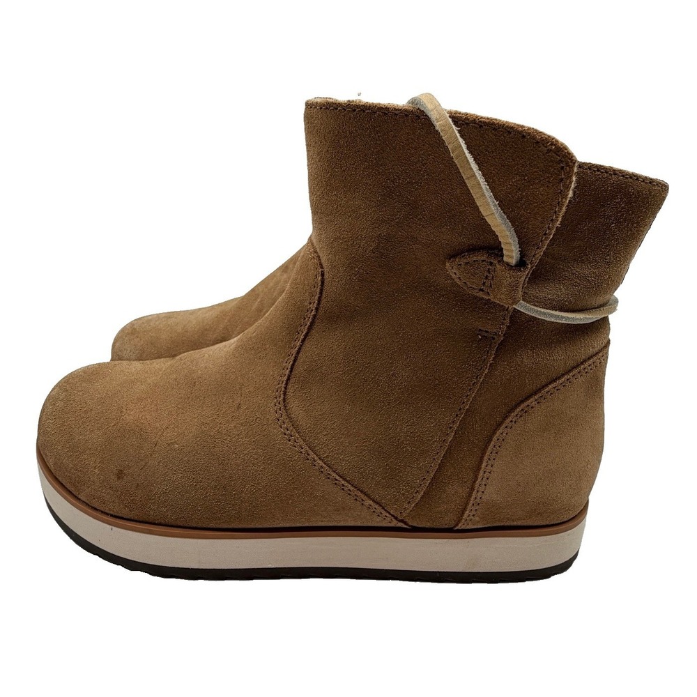 Merrell Snow Boots Women's Size 9 Beige Suede Juno Bluff Polar Ankle Waterproof